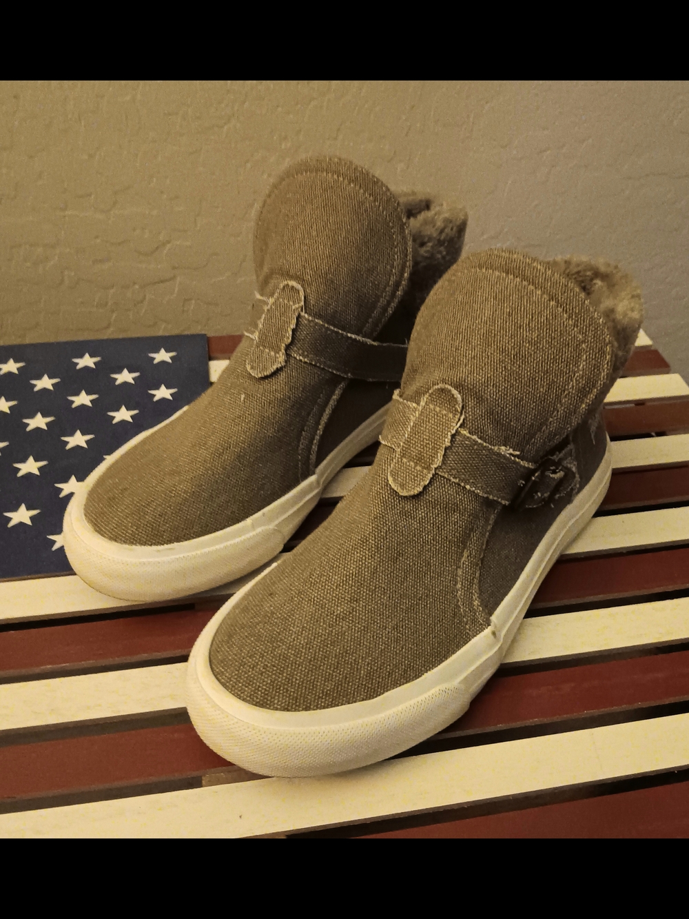 Canvas Slip-On Sneakers with Strap — Brown - Picture 4 of 4